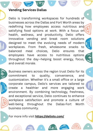 Vending Services Dallas | Local Vending Services Dallas
