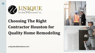 Choosing The Right Contractor Houston for Quality Home Remodeling