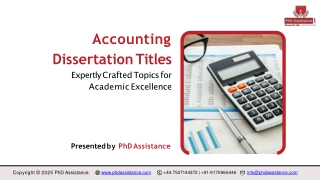 Innovative Accounting Dissertation Topics for Australian Students