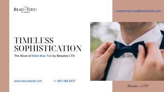 Timeless Sophistication The Allure of Black Bow Ties by Beauties LTD