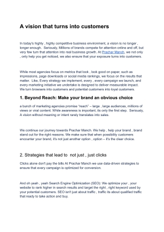 From Vision to Real Customer Growth