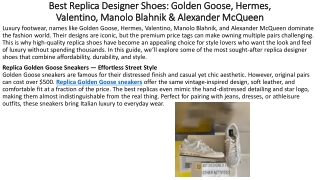 Best Replica Designer Shoes Golden Goose, Hermes, Valentino, Manolo Blahnik & Alexander McQueen
