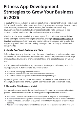 Fitness App Development Strategies to Grow Your Business in 2025