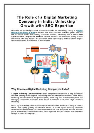 The Role of a Digital Marketing Company in India