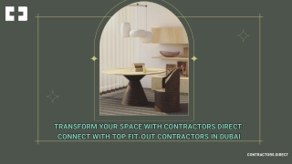 Discover Trusted Fit Out Contractors in Dubai | Contractors Direct