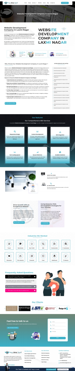 Website Development Company In Laxmi Nagar