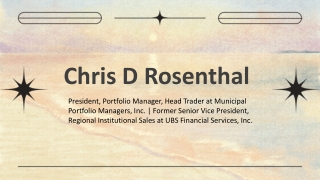 Chris D Rosenthal - A Diversification Specialist - Novelty, Ohio