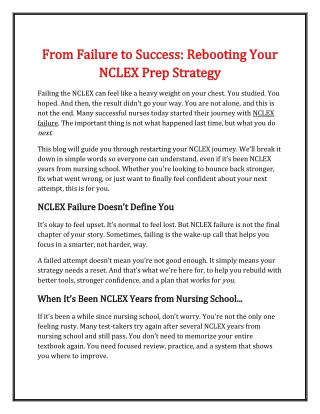 From Failure to Success_ Rebooting Your NCLEX Prep Strategy