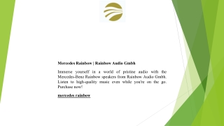 Mercedes Rainbow  Rainbow Audio Gmbh
