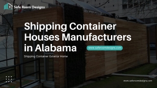 SafeRoomDesigns - Shipping Container Houses Manufacturers in Alabama