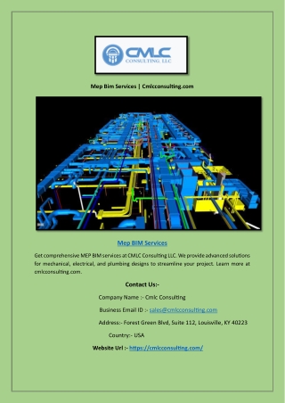 Bim Construction Services |  Cmlcconsulting.com