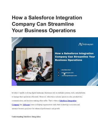 Salesforce Integration Company