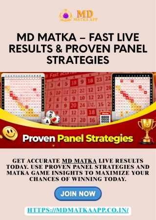 MD Matka – Fast Live Results & Proven Panel Strategies