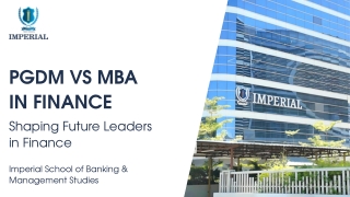 PGDM vs MBA in Finance | Best PGDM Finance College in Maharashtra