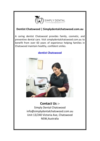 Dentist Chatswood  Simplydentalchatswood.com.au
