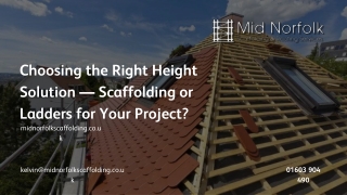 Choosing the Right Height Solution — Scaffolding or Ladders for Your Project