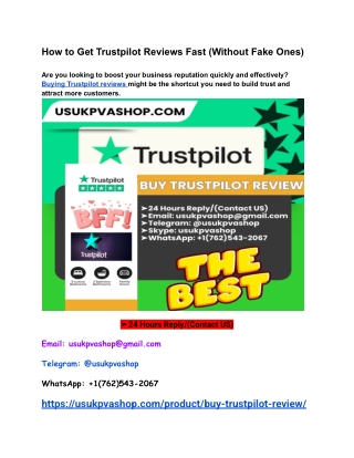 How to Get Trustpilot Reviews Fast (Without Fake Ones)