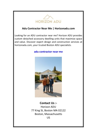 Adu Contractor Near Me  Horizonadu.com
