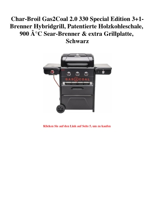 0963 Char-Broil Gas2Coal 2.0 330 Special Edition 3 1-Brenner Hybridgrill  Patentierte Holzkohleschale  9