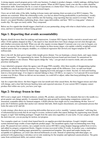 5 Signs It’s Time to Switch Your SEO Agency