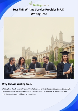 Best PhD Writing Service Provider in UK – Writing Tree