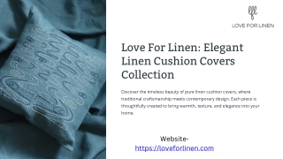 Buy Premium Linen Cushion Covers Online  Love for Linen