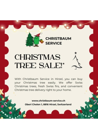 Schweizer Christbaum Service – Weihnachtsbaum kaufen und bequem liefern lassen