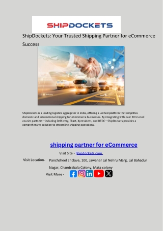 shipping partner for eCommerce
