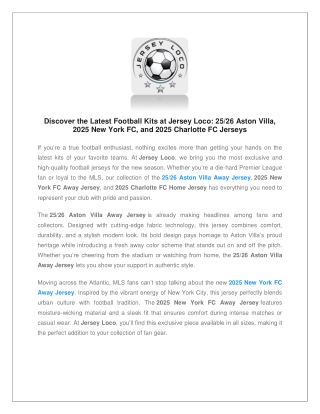 25/26 Aston Villa Away Jersey