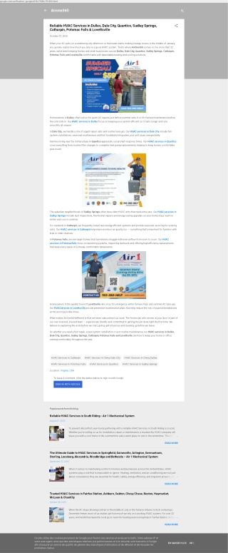 Reliable HVAC Services in Dulles, Dale City, Quantico, Sudley Springs, Catharpin