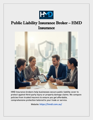 Public Liability Insurance Broker – HMD Insurance