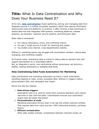 What Is Data Centralization and Why Does Your Business Need It_