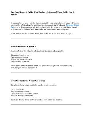 Solderma X Scar Gel 15gm – Effective Scar Removal Gel | Buy X Scar Gel Online at