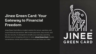 Jinee Green Card: Simplifying Digital Payments for Everyone