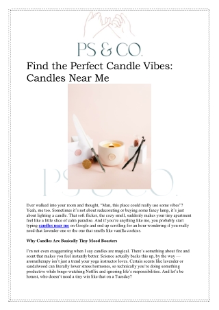 Candles Near Me – Handcrafted Soy Candles in Toronto | Pinkyswear & Co.