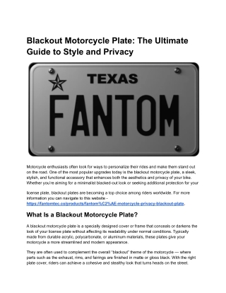 Blackout Motorcycle Plate (1)