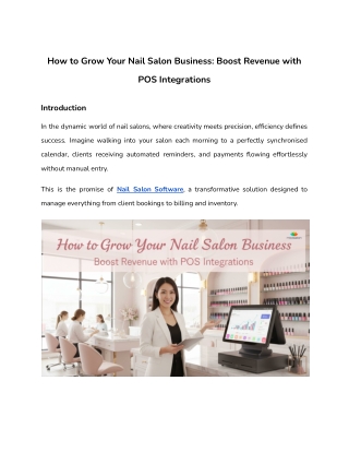 How to Grow Your Nail Salon Business Boost Revenue with POS Integrations