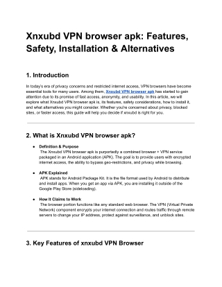 Xnxubd VPN browser apk