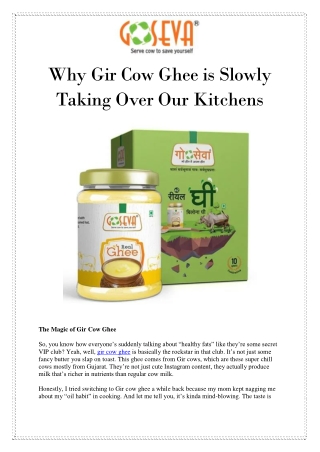 Gir Cow Ghee – 100% Pure A2 Ghee from Gir Cows | Gomata Seva