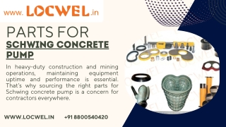 Ensuring Reliability Parts for Schwing Concrete Pump and Crusher Machines