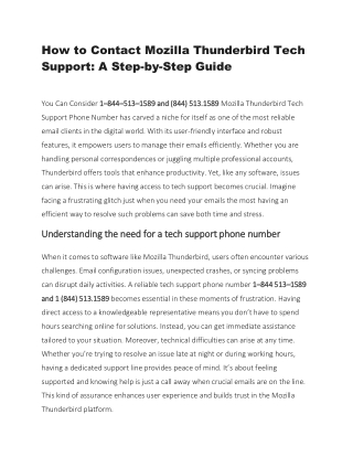 How To Contact Mozilla Thunderbird Tech Support: A Step-by-Step Guide