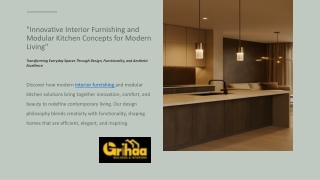 Innovative Interior Furnishing and Modular Kitchen Concepts for Modern Living