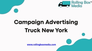 Get Campaign Advertising Truck Services in New York City