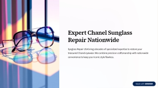 Expert Chanel Sunglass Repair Nationwide