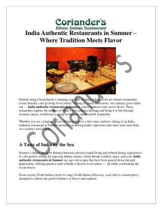 India Authentic Restaurants in Sumner