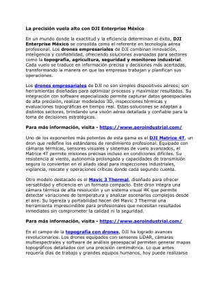 La precisión vuela alto con DJI Enterprise México