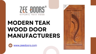 Modern Wooden Door Manufacturers | Premium Quality Wooden Doors by Zee Doors
