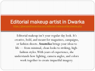 Editorial makeup artist in Dwarka