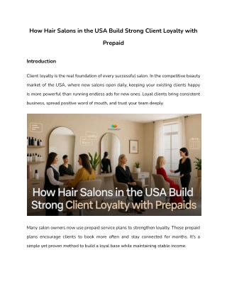 How Hair Salons in the USA Build Strong Client Loyalty with Prepaid