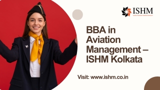 BBA in Aviation Management – ISHM Kolkata